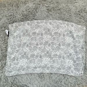 Maurices Gray and White Lightweight Spring Infinity Scarf